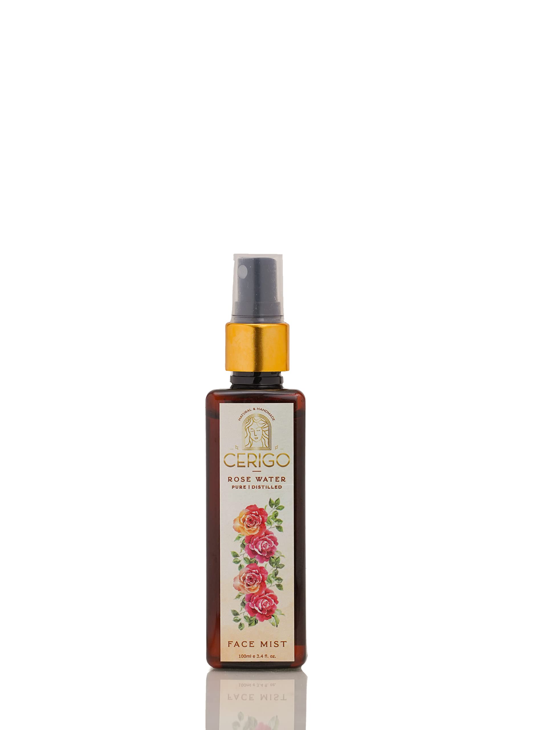 CERIGO Rose Toner for Face - Hydrating & Brightening Facial Toner with Rose Water, Alcohol-Free for Dry & Sensitive Skin | Perfect for Daily Skincare Routine & Post-Cleansing Refreshment