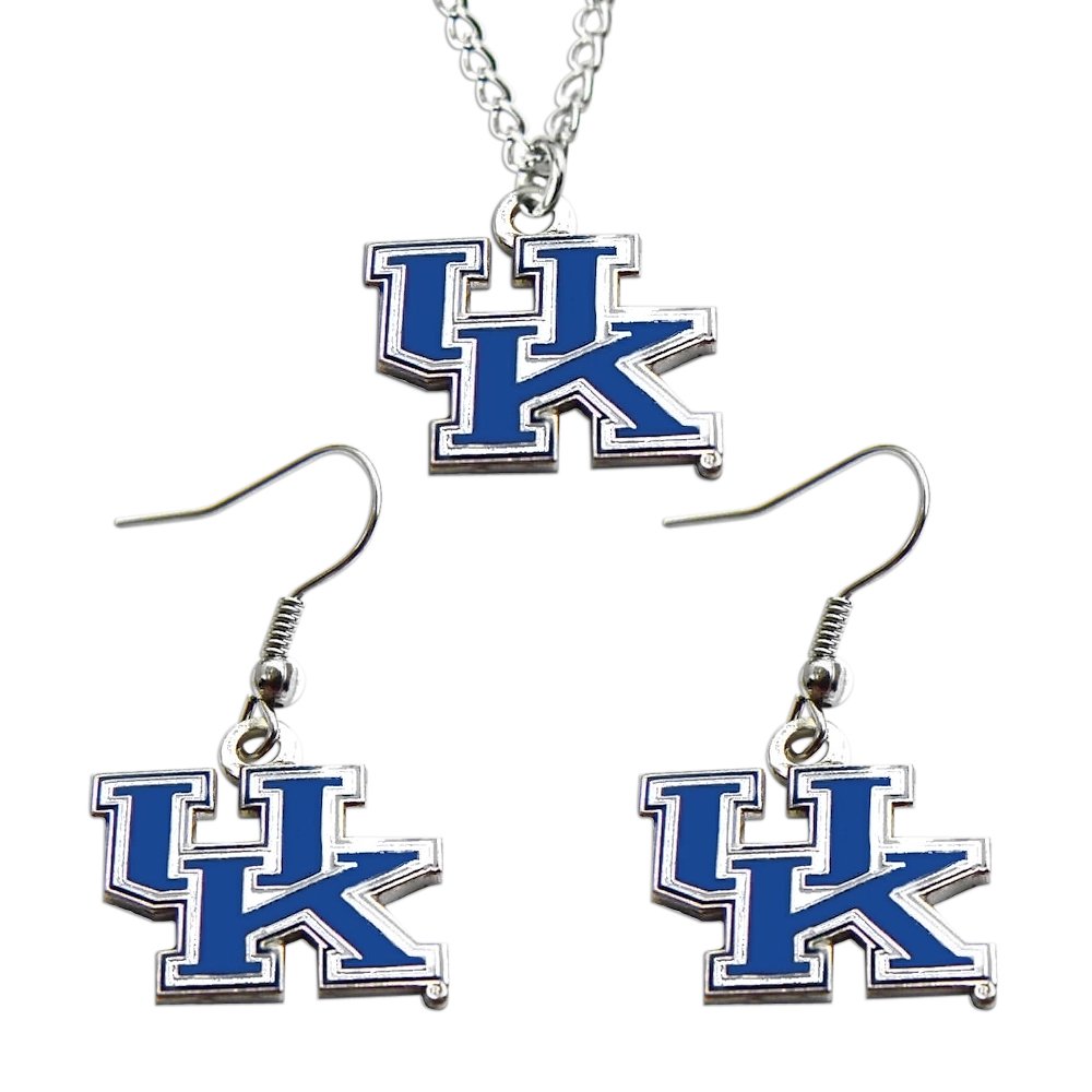 Kentucky Wildcats Jewelry Set - Necklace & Dangle Earrings for Women | Perfect for Game Day, Sports Events & Wildcats Fans Gifts