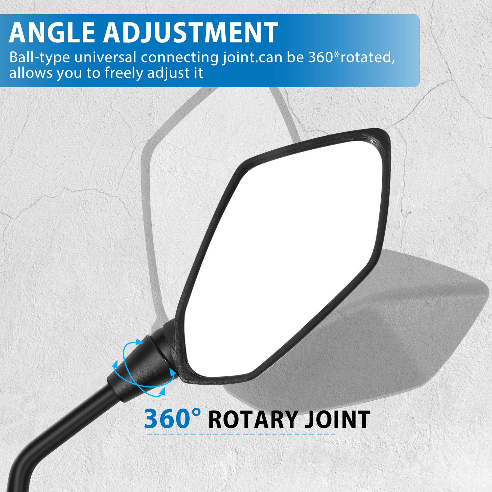 ATV Mirror & Motorcycle Side Mirrors - 8mm/10mm Bolt & 7/8