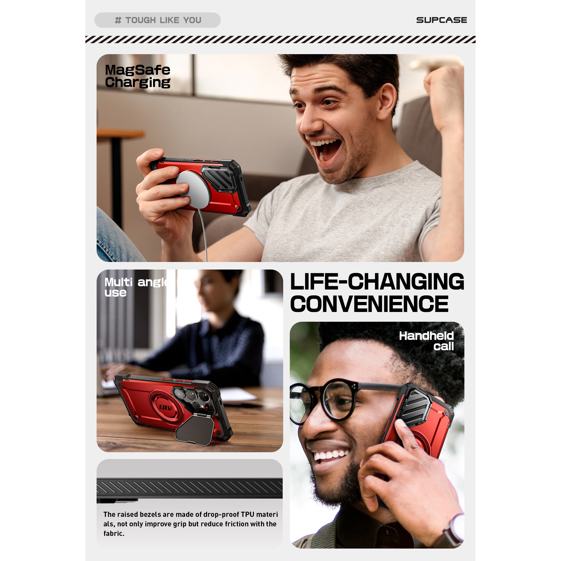 Samsung Galaxy S25 Ultra Unicorn Beetle MAG XT Bumper Case - Shockproof Protective Cover with Magnetic Mount, Metallic Red - Perfect for Outdoor Adventures & Daily Use