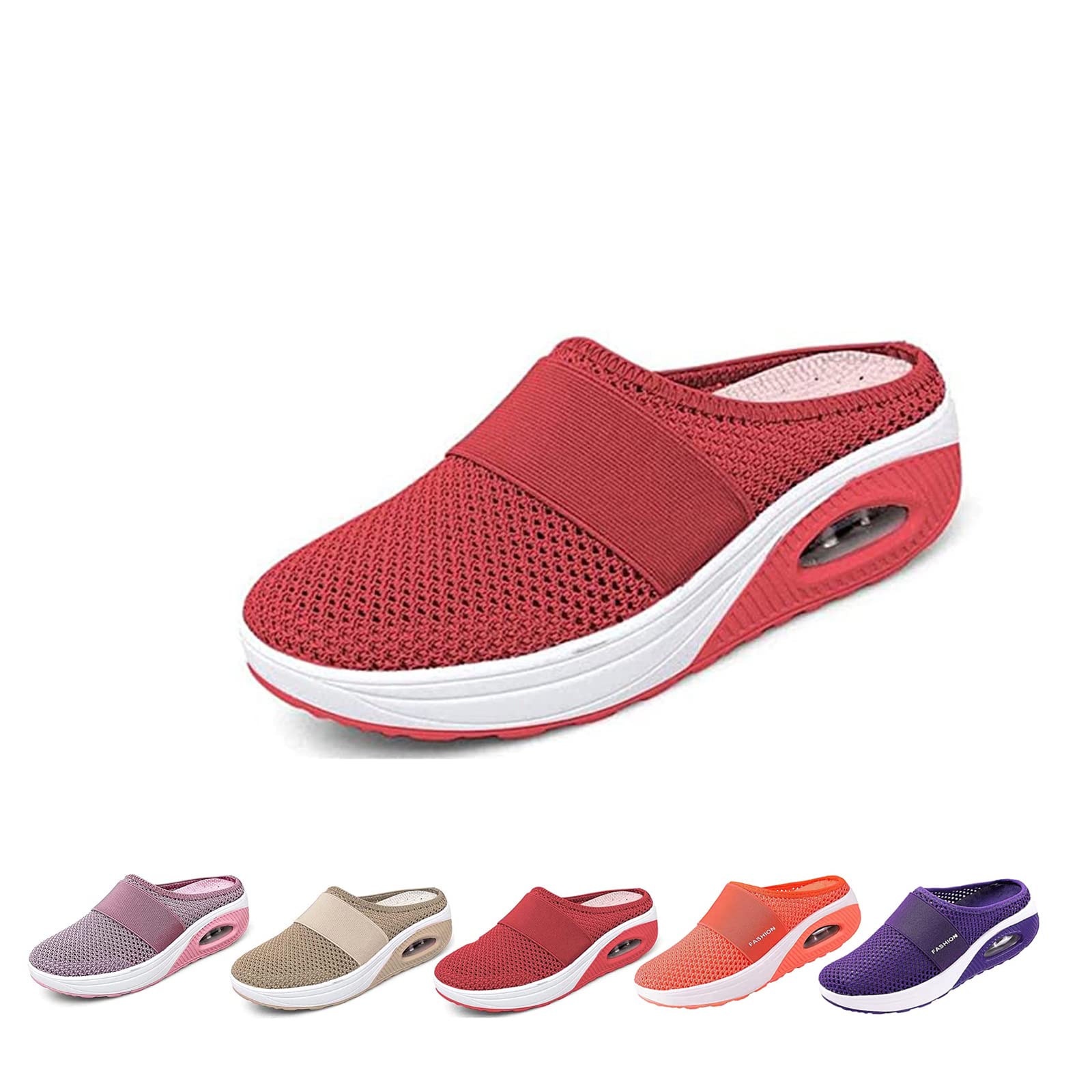 **Orthopedic Diabetic Walking Loafers for Women - Air Cushion Slip-On Shoes with Arch Support - Comfortable for Work, Travel & Daily Wear**