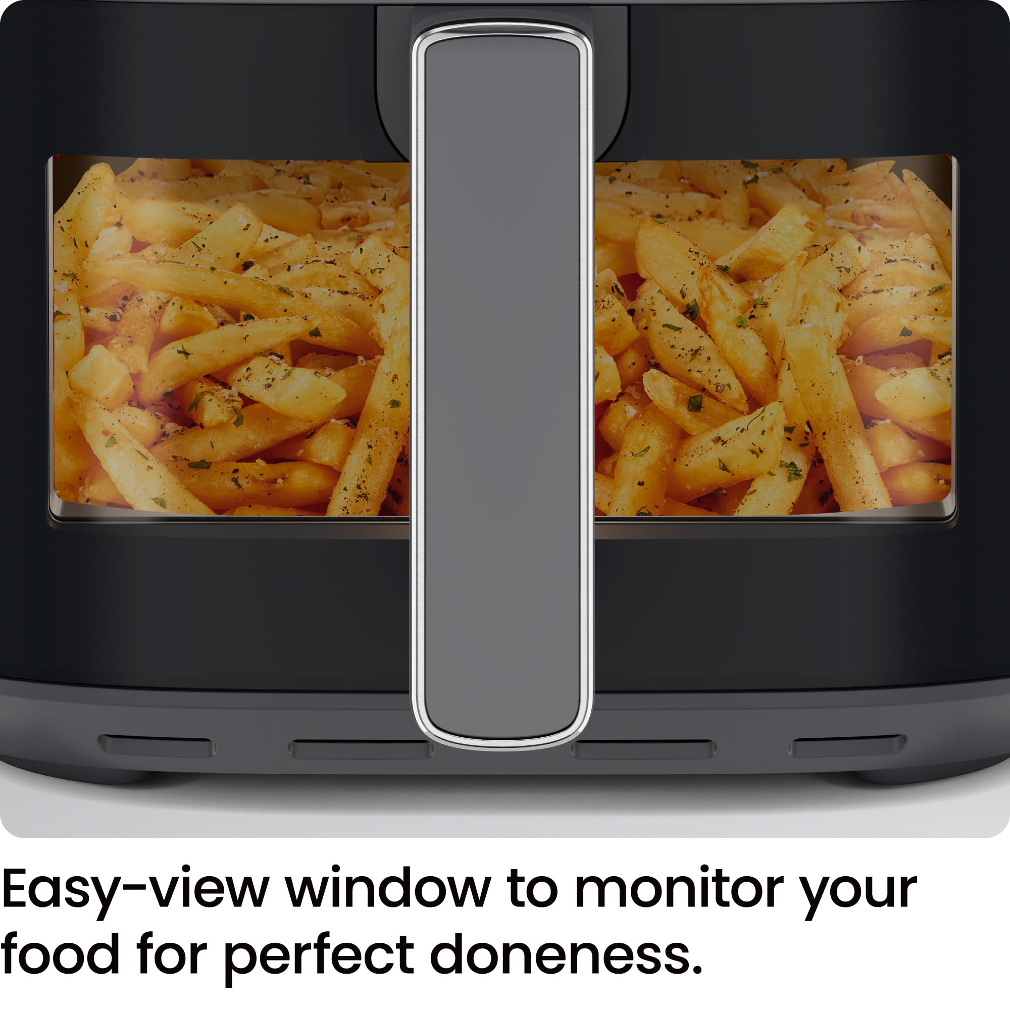Chefman 6 QT Compact Air Fryer with Hi-Fry Technology - Extra Crispy Results, Easy-View Window, 4 Preset Touch Controls, Nonstick Dishwasher-Safe Basket - Perfect for Quick Meals, Snacks & Healthy Cooking (Grey)