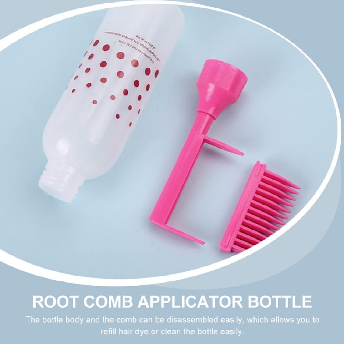 AKADO Hair Dye Applicator Brush Bottle - 120ML Hair Coloring & Styling Tool with Precision Brush (White) - Perfect for At-Home Hair Coloring, Salon Styling & DIY Hair Treatments