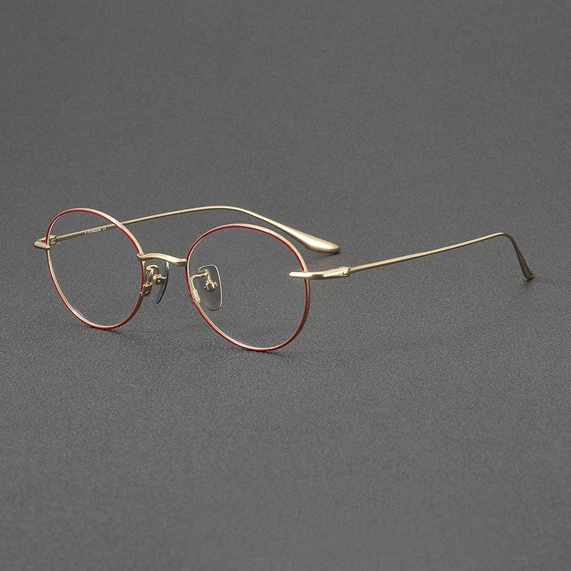 Stylish Black Titanium Full Rim Oval Round Eyeglasses for Women - Lightweight & Durable Frame for Work, Reading & Everyday Fashion