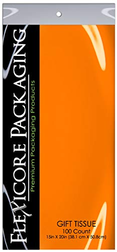 Premium Kraft Paper Gift Bags & Tangerine Tissue Wrap - 8