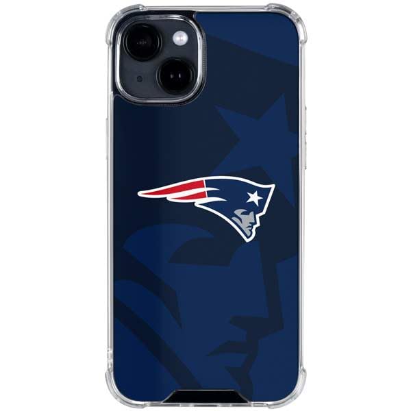 Official NFL New England Patriots Double Vision Clear Phone Case for iPhone 15 - Durable Protective Cover for Football Fans - Perfect for Game Day, Work & Everyday Use