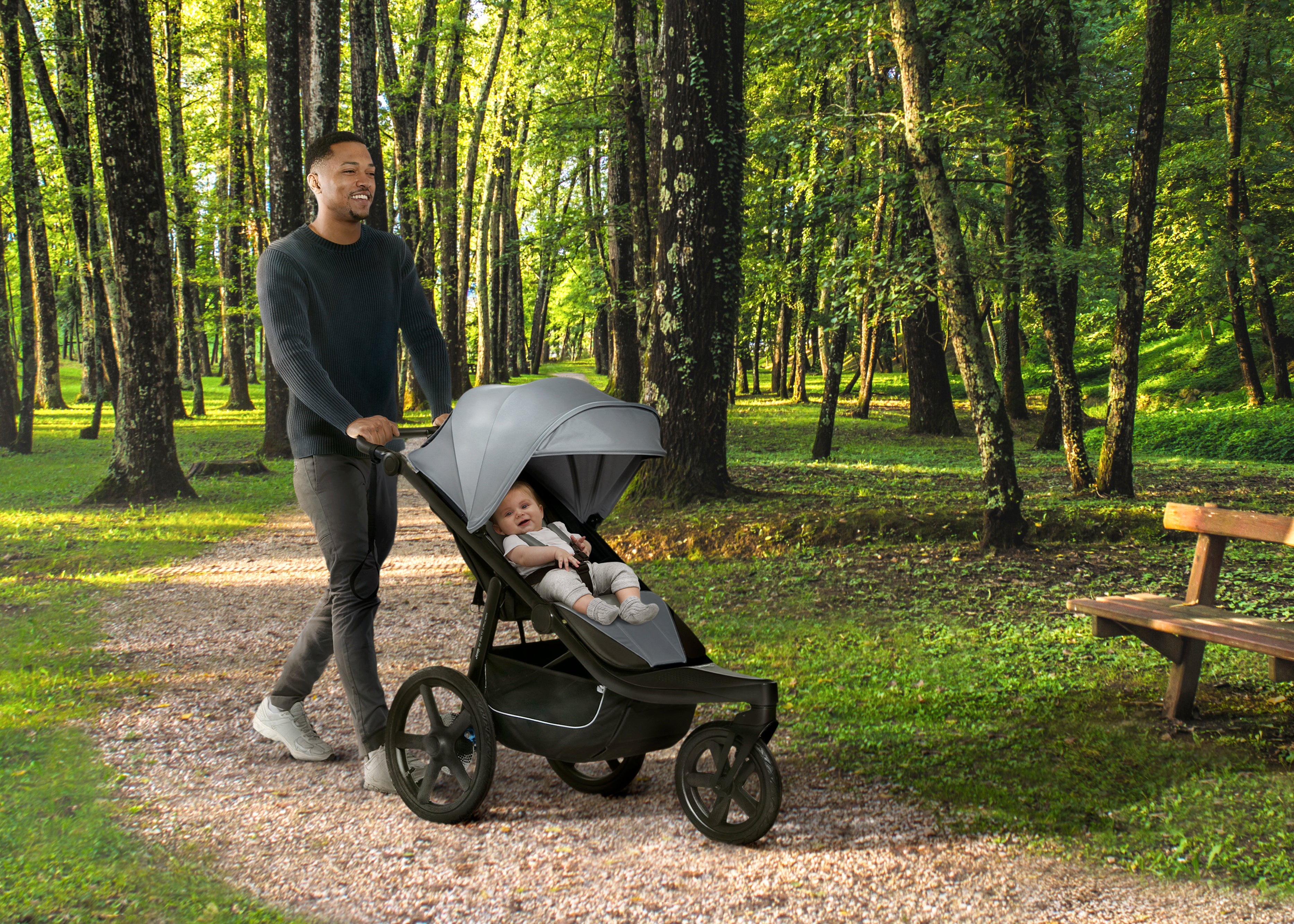 Jeep PowerGlyde Pro Jogging Stroller - Lightweight All-Terrain Baby Stroller for Running, Walking & Outdoor Adventures - Perfect for Active Parents & Daily Use