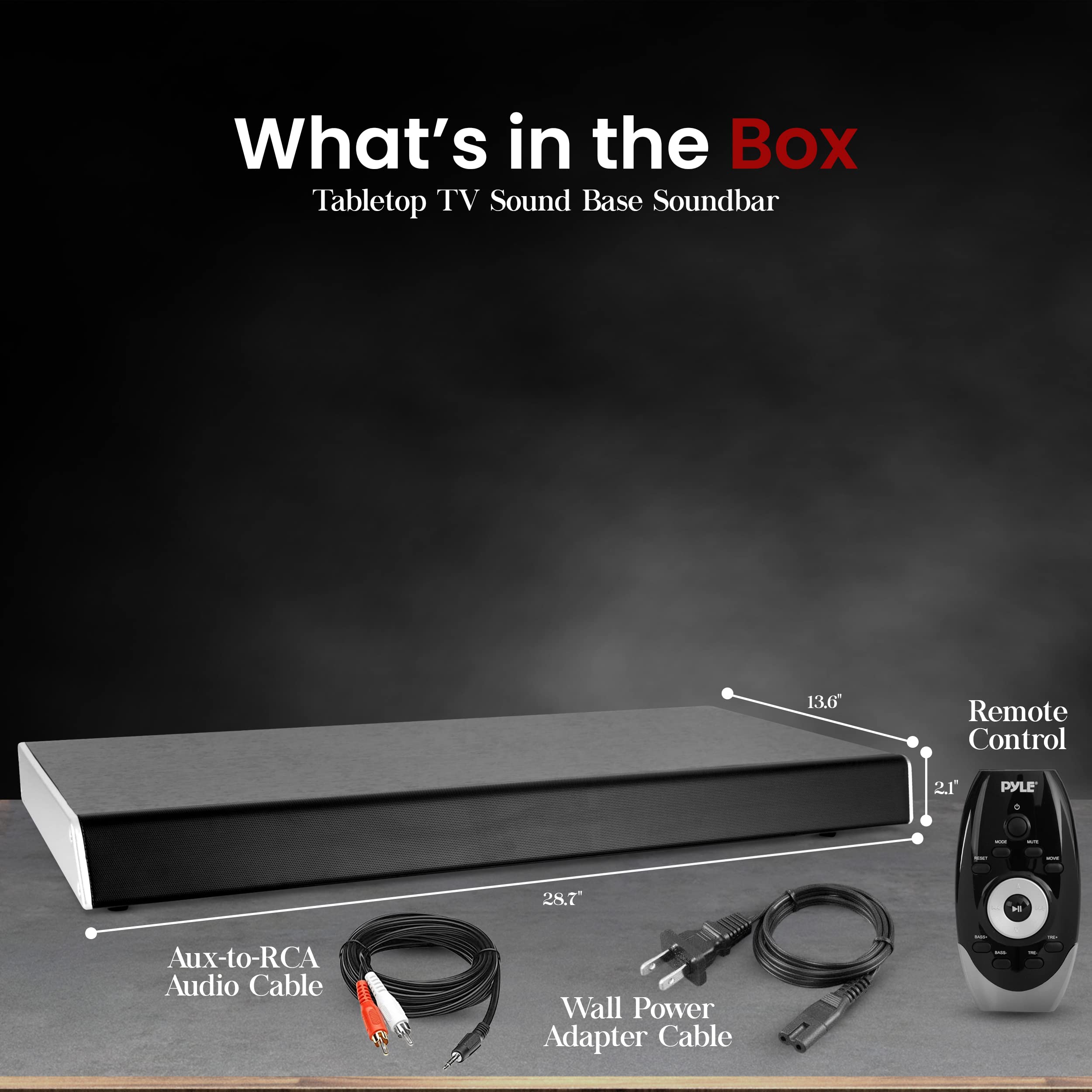 Pyle PSBV630HDBT Bluetooth Sound Bar - Wireless Home Theater Speaker System with Deep Bass for TV, Movies & Music | Perfect for Living Room & Bedroom Entertainment