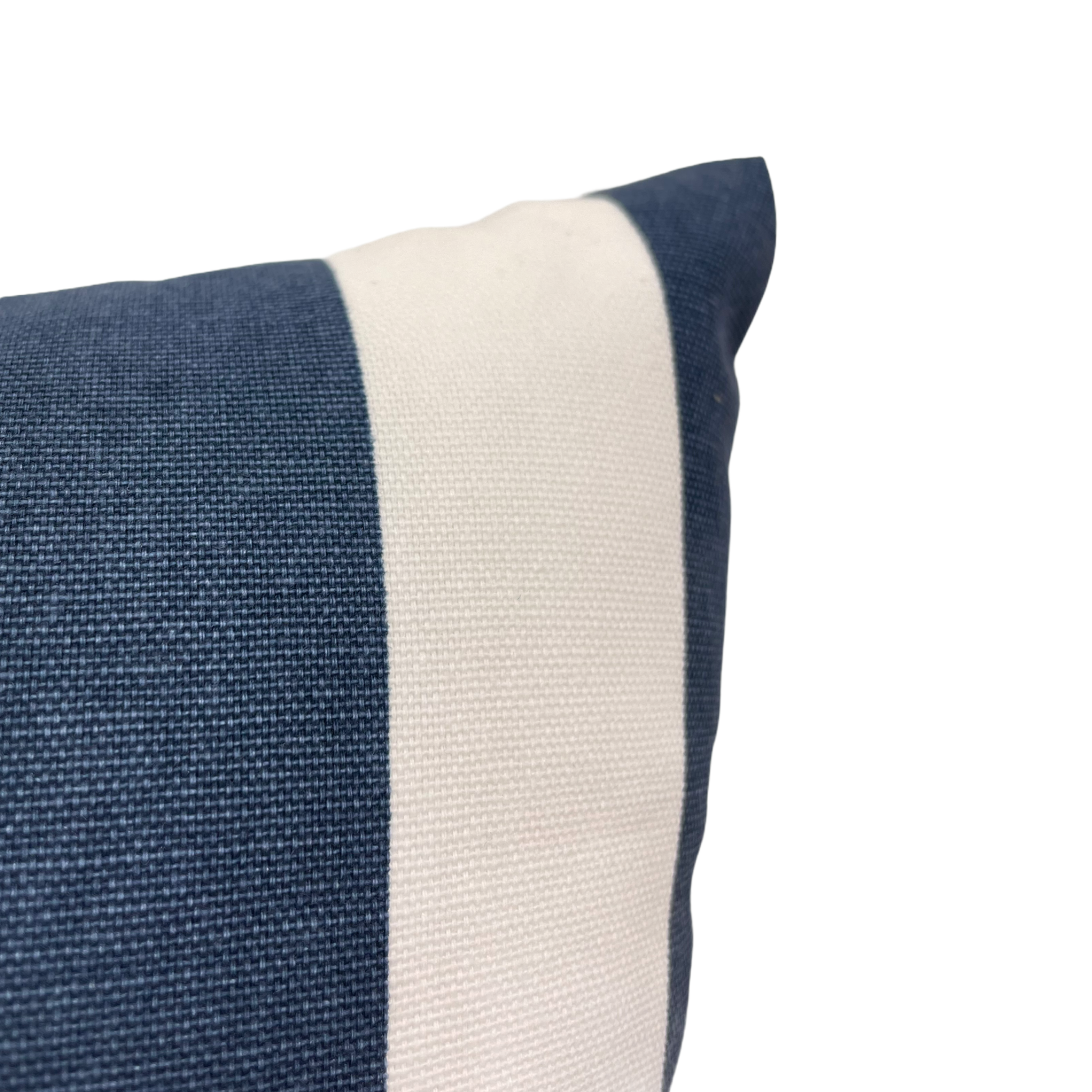 Navy Blue Striped Lumbar Pillow 12x22 - Comfortable Support for Sofa, Bed, and Office Chairs - Perfect for Home Decor and Back Pain Relief