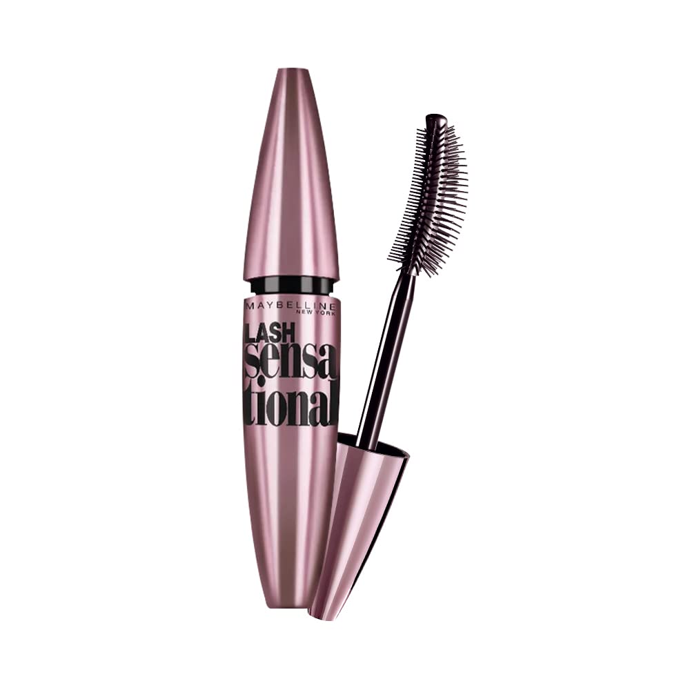 Maybelline New York Lash Sensational Waterproof Mascara with Fanning Brush - Black, 9ml - No Clumping Formula for Voluminous Lashes | Perfect for Everyday Wear, Special Occasions & Water Activities