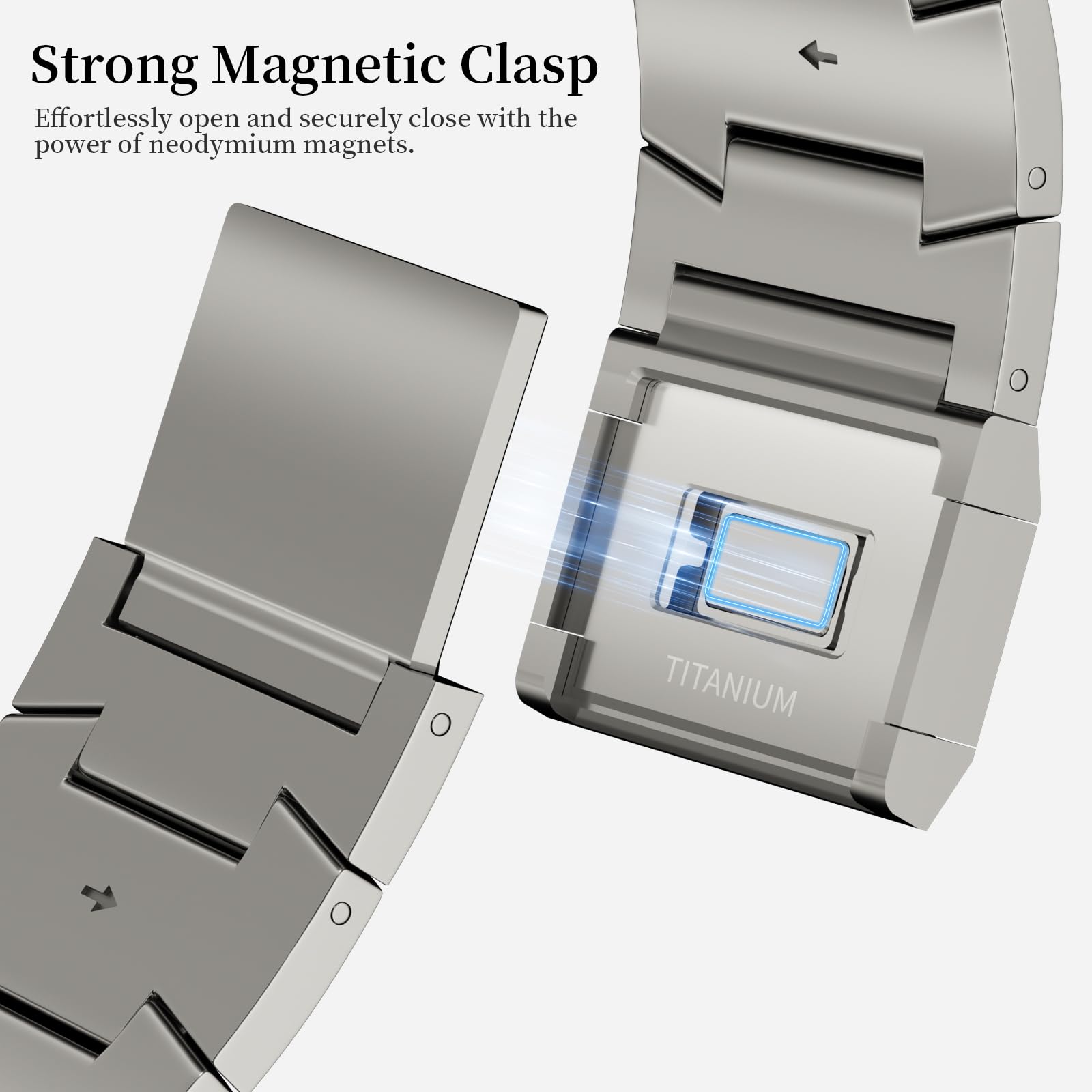 Premium ACESTAR Titanium Band for Apple Watch Ultra 49mm / Ultra 2 49mm / Series 10 46mm - 26mm Adjustable Titanium Link Bracelet with Magnetic Clasp & DLC Coating - Perfect for Workouts, Business Meetings & Outdoor Adventures