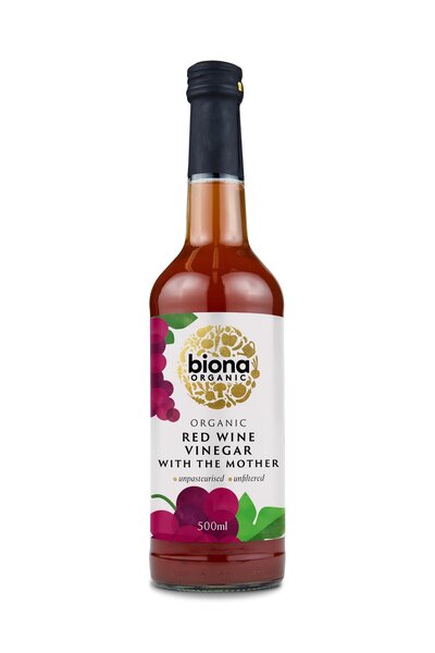 Biona Organic Red Wine Vinegar 500ml - Premium Quality, Gluten-Free & Vegan - Perfect for Salads, Marinades & Gourmet Cooking