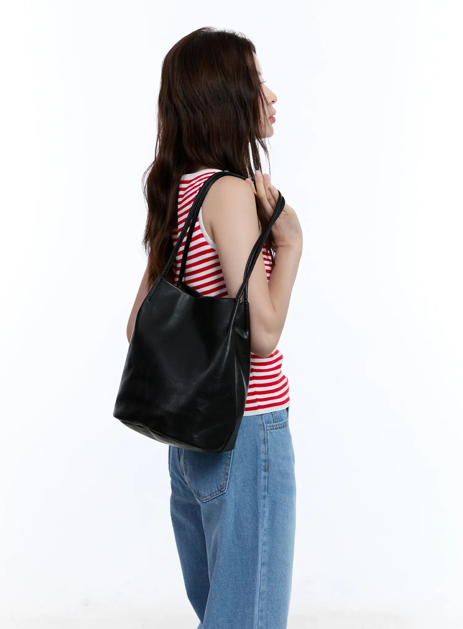 Genuine Faux Leather Classic Shoulder Bag for Women - Stylish Handbag CU513 - Perfect for Work, Travel & Everyday Use