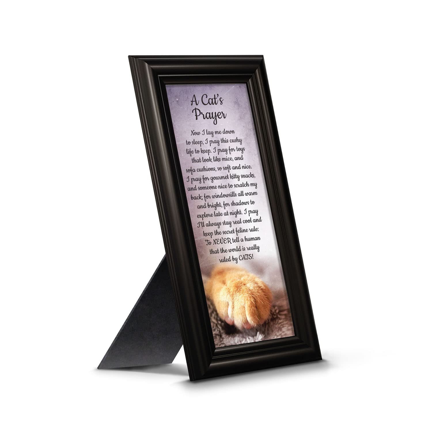 Crossroads Home Décor Cat Frame - A Cat’s Prayer Picture Frame 7412B - Perfect for Pet Memorials, Cat Lover Gifts & Home Decor