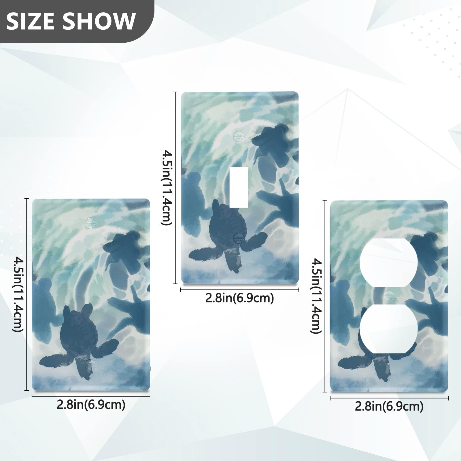 Olive Ridley Sea Turtle Marine Animal Switch Plate Cover 2.9