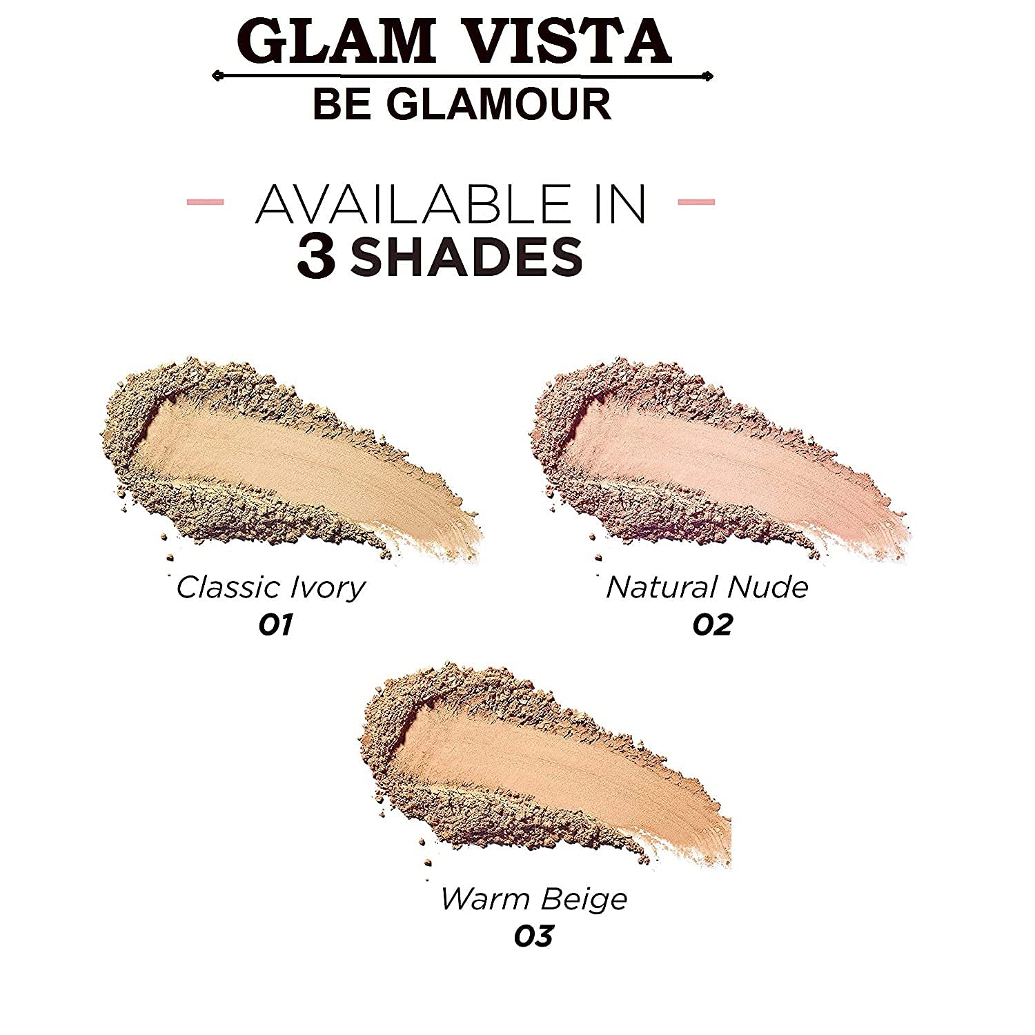 Glam Vista BB Refreshing & Smooth Oil Control Compact Powder (CP-02) - Matte Finish for Oily Skin, Long-Lasting Makeup for Daily Use & Touch-Ups