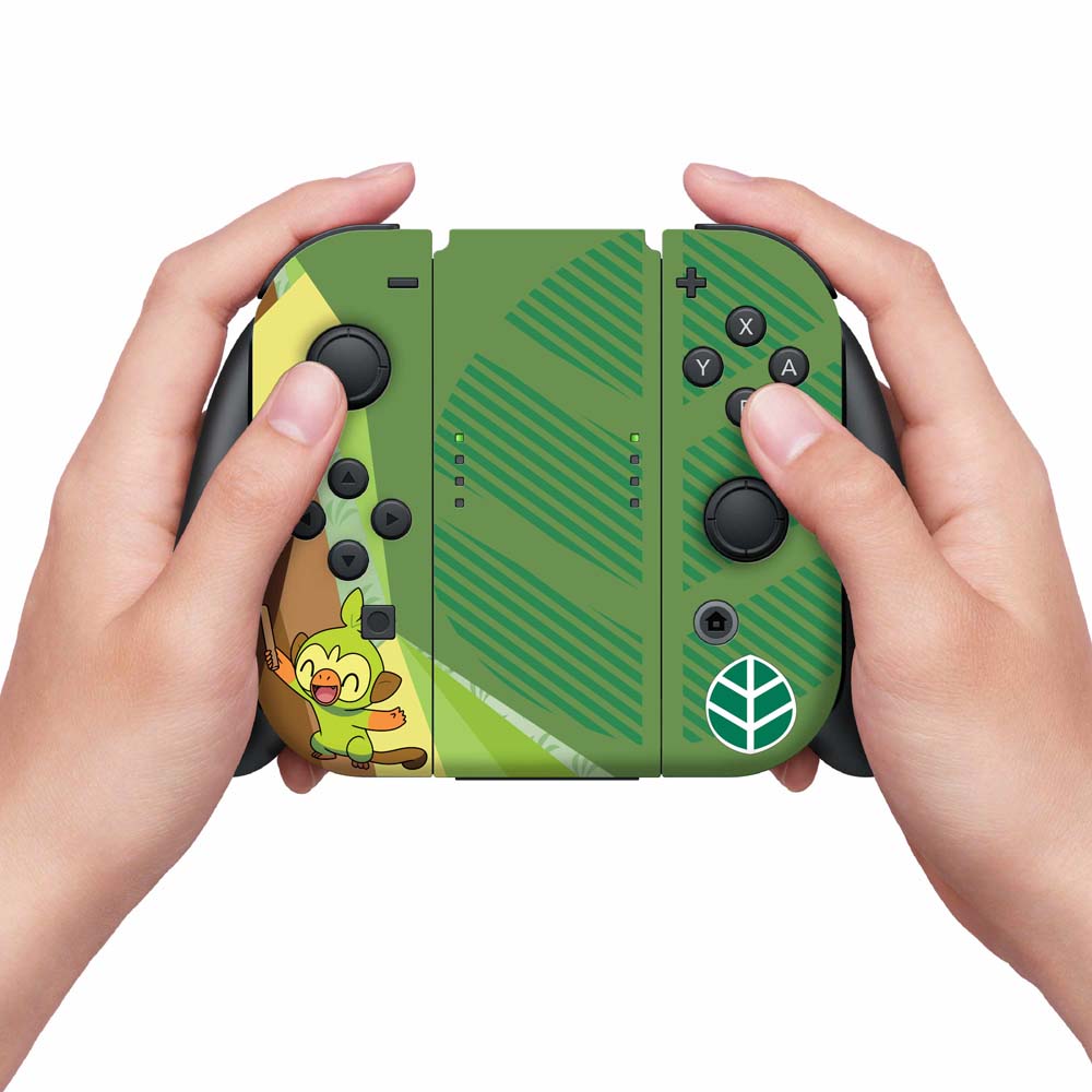 Nintendo Switch Skin & Screen Protector Set - Pokémon Sword/Shield Grookey Edition | Protective Cover for Joy-Con & Console | Perfect for Gaming, Travel & Collectors