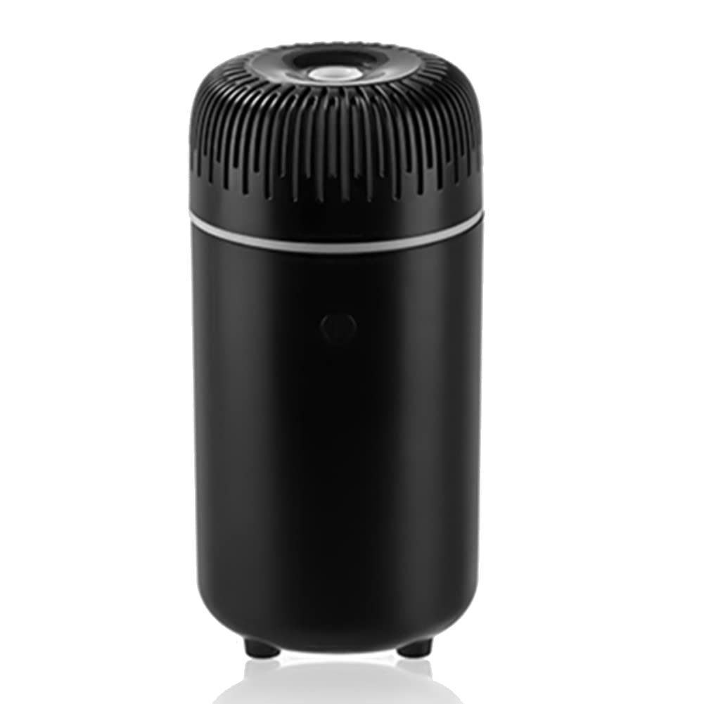 USB Car Aromatherapy Humidifier with LED Light - Portable Essential Oil Diffuser for Home, Office & Travel - Black Mist Maker for Dry Air Relief