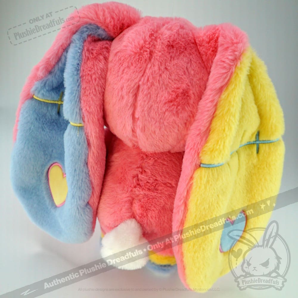 Plushie Dreadfuls Pansexual Rabbit Stuffed Animal - Soft Cuddly Plush Toy for LGBTQ+ Pride, Bedroom Decor & Emotional Support