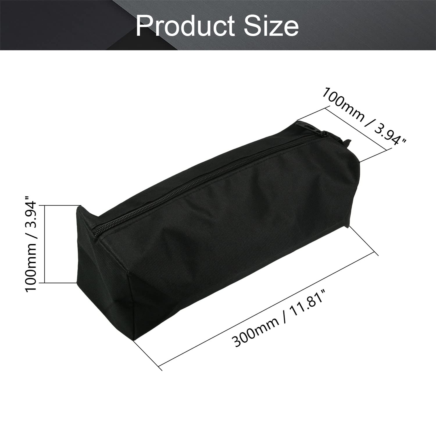 Bettomshin Professional Tool Pouch - Heavy Duty Oxford Canvas Tool Organizer with Adjustable Work Belt, Waterproof Protective Work Bag (Black, Large) - Ideal for Construction, Carpentry & DIY Projects