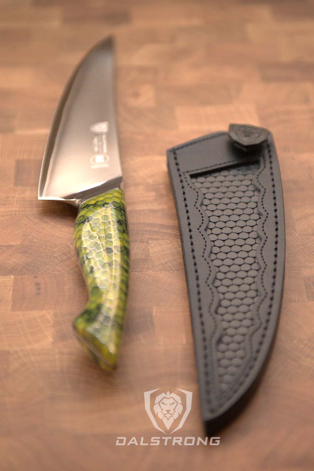 Premium 8-Inch Chef's Knife - Dragon Skin Handle, Glacial Lightning Edition - NSF Certified Professional Kitchen Knife for Cooking, Slicing & Chopping - Ideal for Home Chefs & Culinary Enthusiasts
