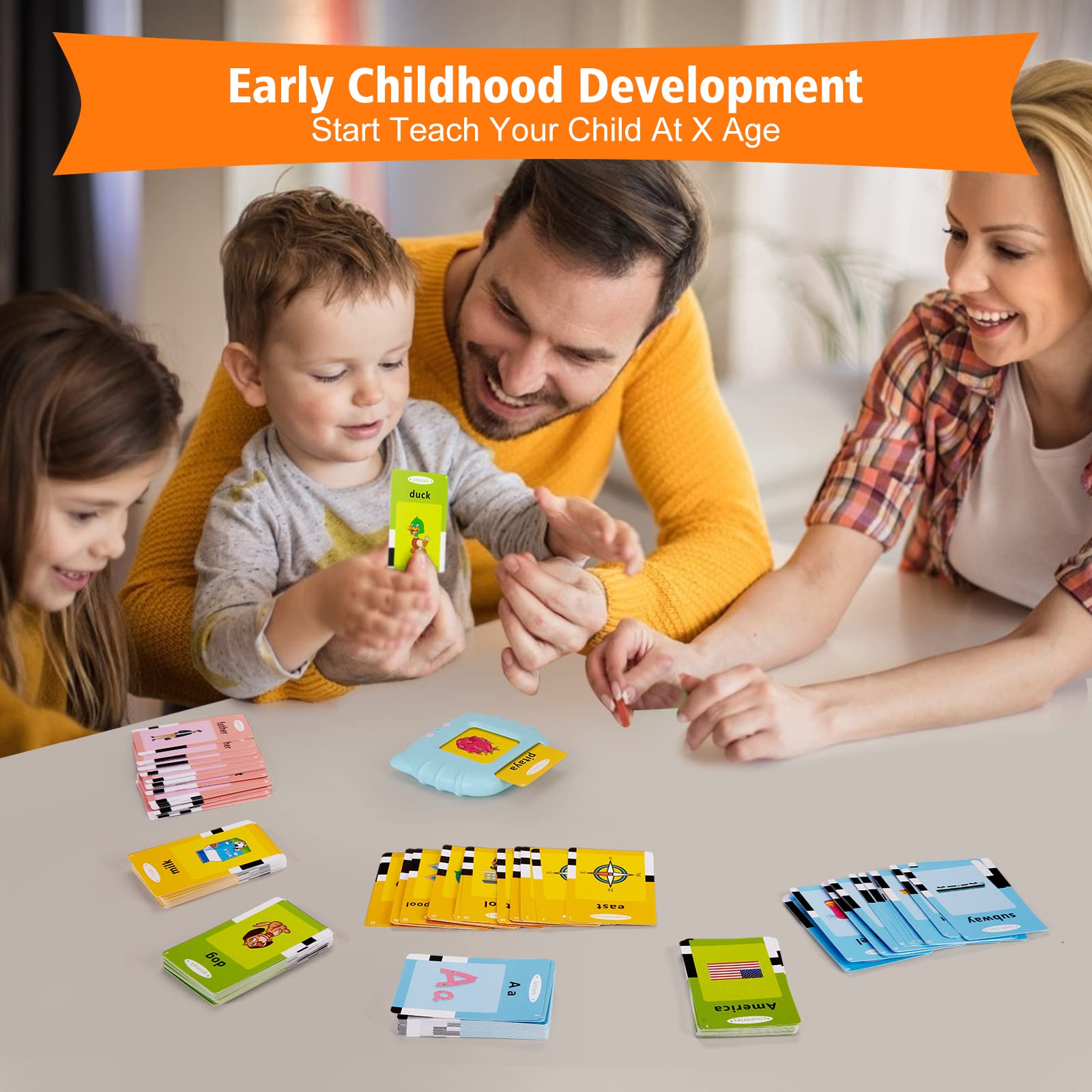 Interactive Talking Flash Cards with 384 Sight Words (Letters & Numbers) - Montessori Educational Learning Toy for Toddlers, Speech Therapy & Autism Sensory Development - Perfect for Home & Classroom Use