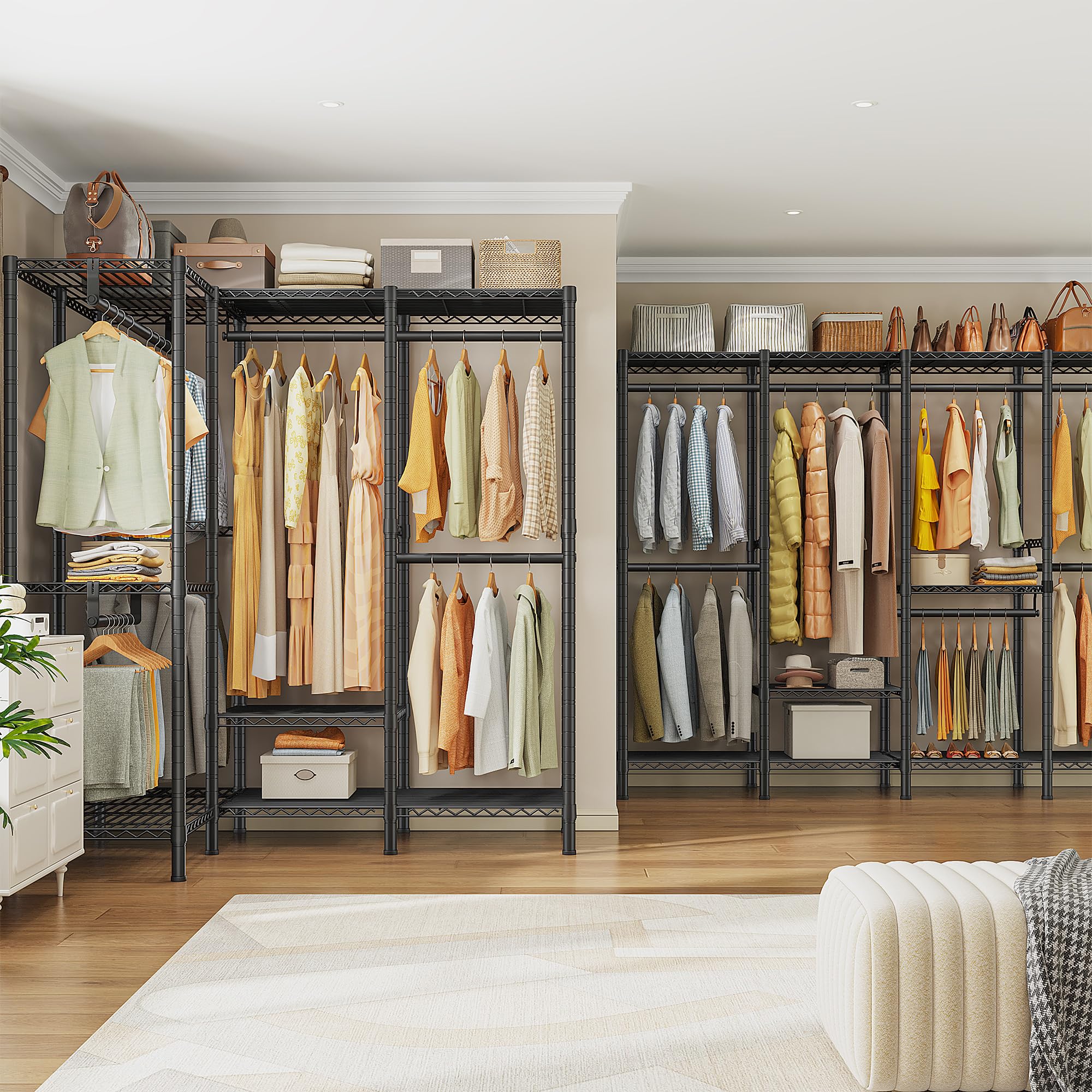 Raybee Heavy Duty Clothes Rack with Shelves - 76
