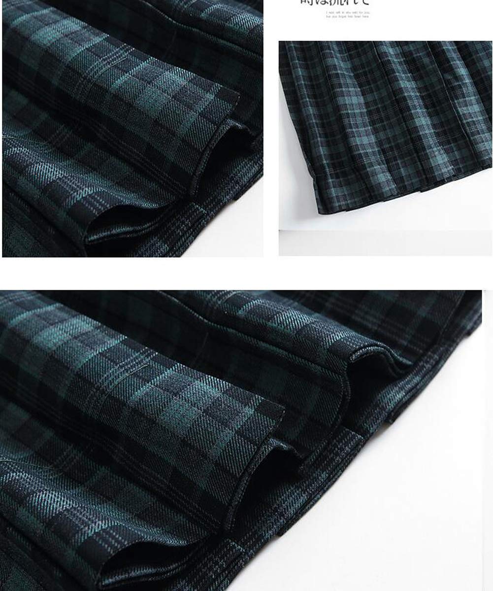 Hotmiss Women's Stretchy Plaid Skater Skirt - A-Line Pleated Mini Skirt for School, Casual & Japanese Fashion | Perfect for Daily Wear, Outfits & Street Style