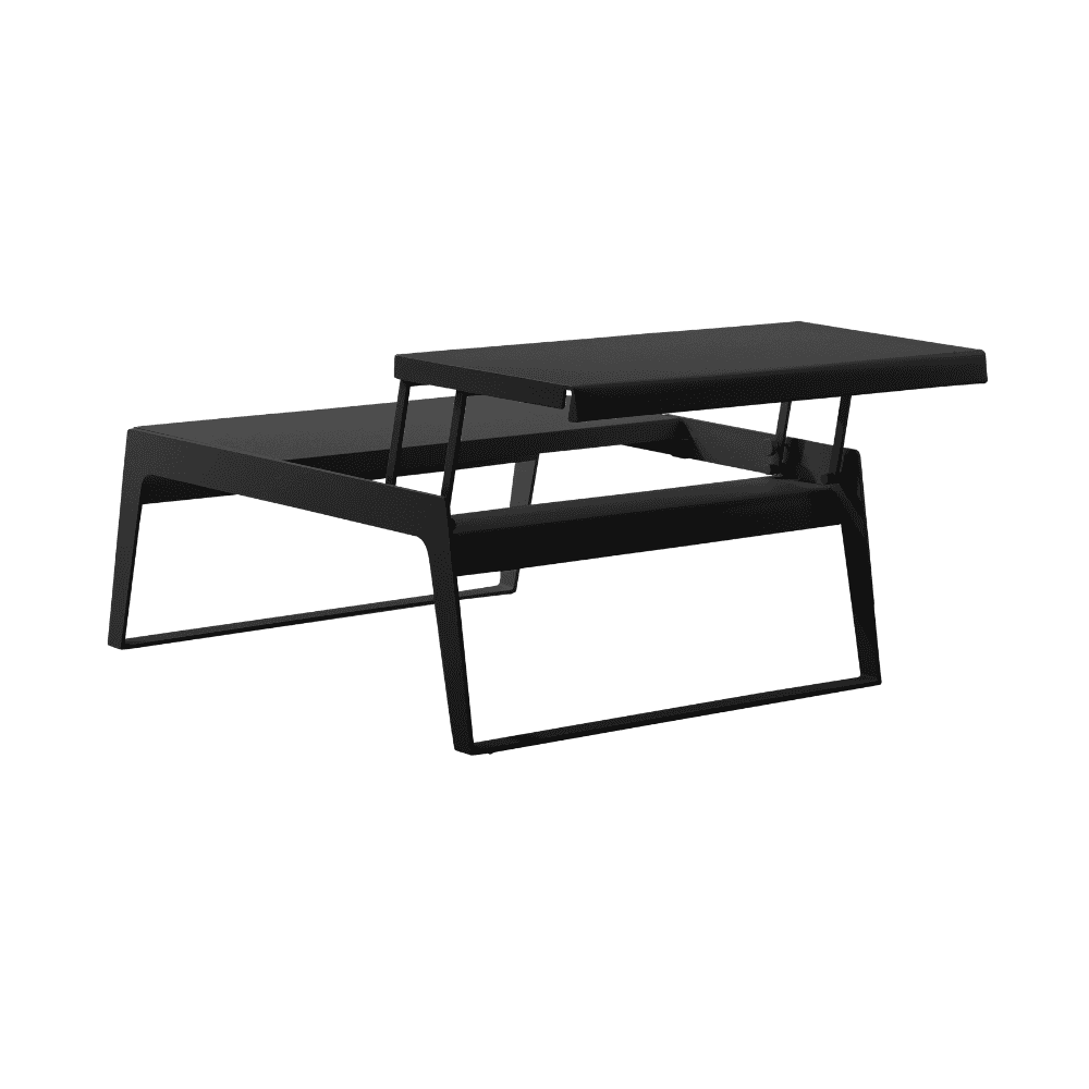 Dual Height Outdoor Coffee Table - Adjustable & Reversible for Patio, Garden, or Poolside Relaxation