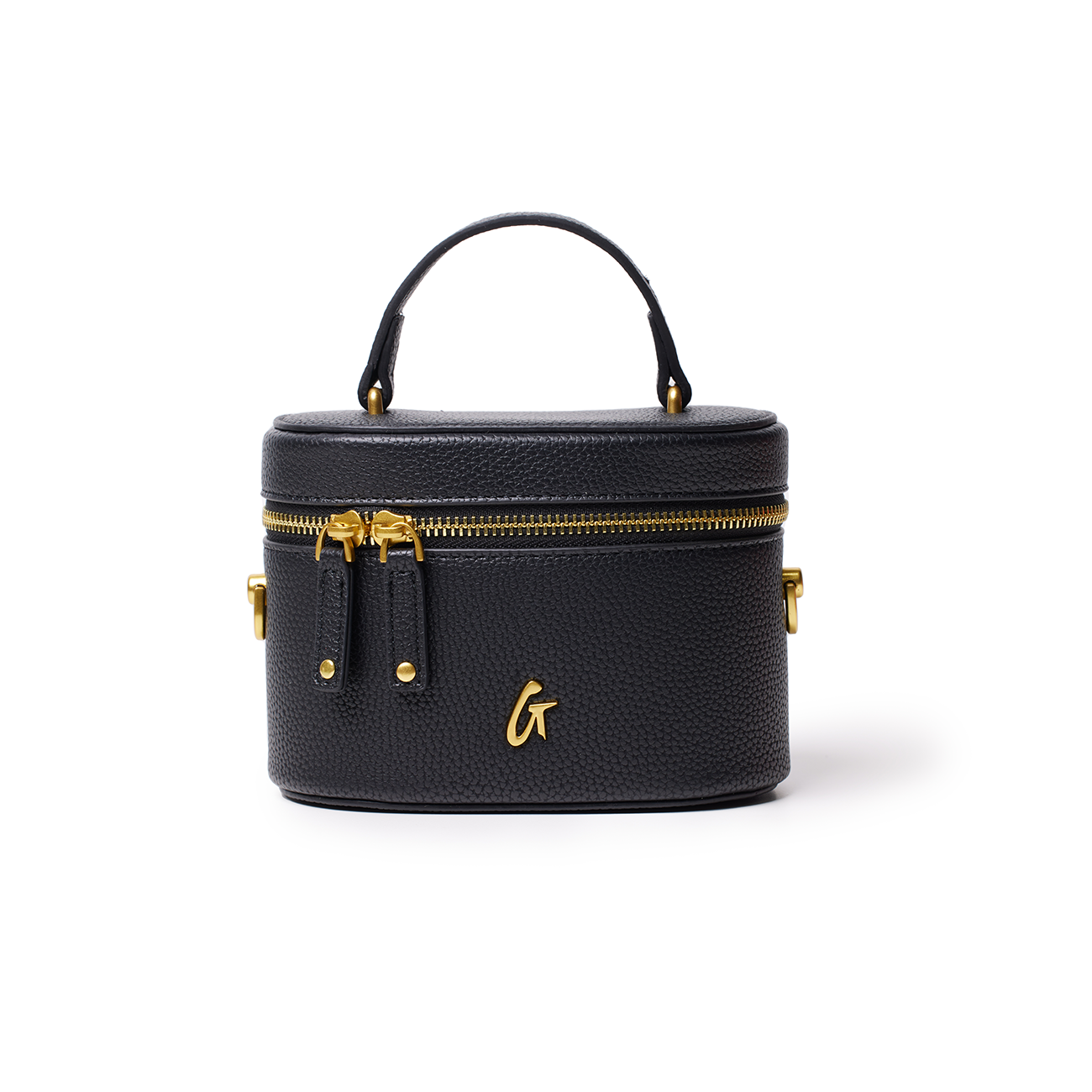 Mini Pebble Vanity Bag - Stylish & Compact Black Makeup Pouch for Travel, Gym & Everyday Essentials