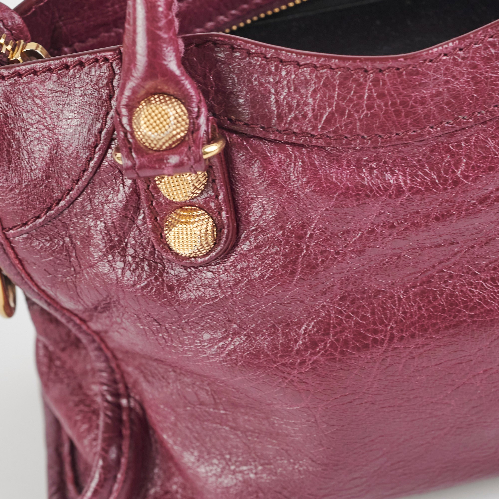 Balenciaga City Mini Crossbody Bag in Burgundy Leather - Stylish & Compact for Everyday Use, Travel, and Night Out