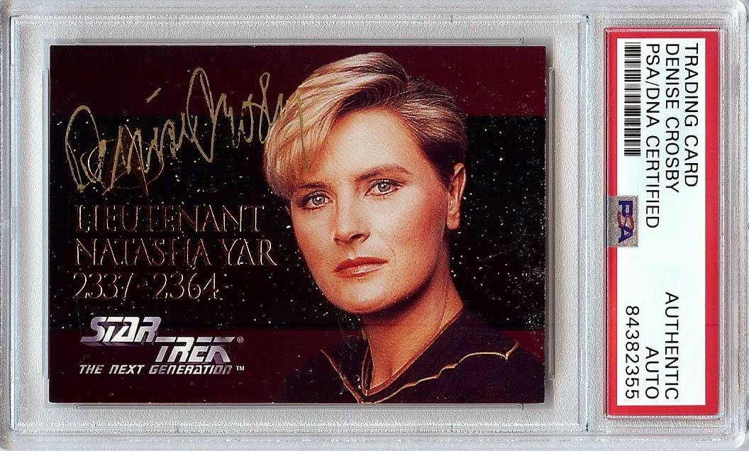 Denise Crosby Autographed Star Trek: TNG Natasha Yar Trading Card - PSA Certified 84382355 - Perfect for Collectors & Sci-Fi Fans Display