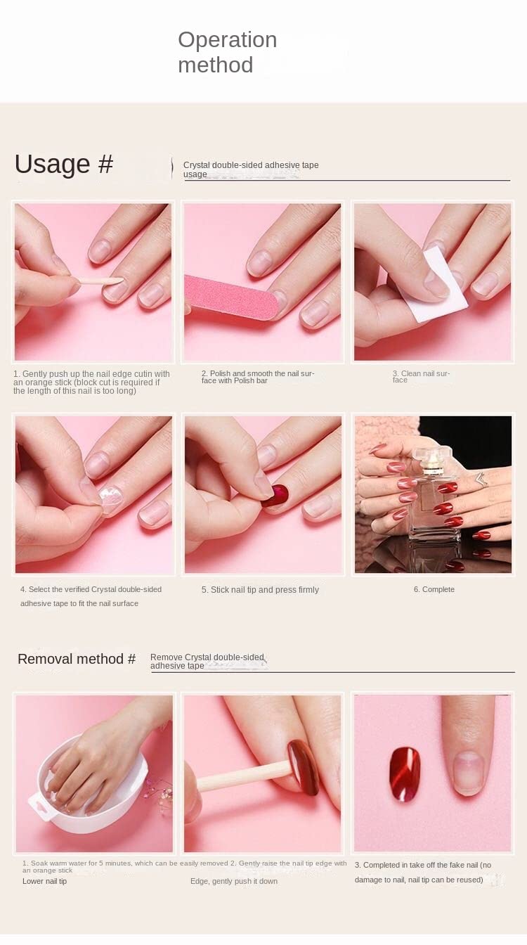 Luxury Bling Press on Nails - Reusable Fake Nails with Handmade Nail Art Designs by Professional Manicurist (Size L/B & H/XL) | Perfect for Parties, Weddings, and Special Occasions