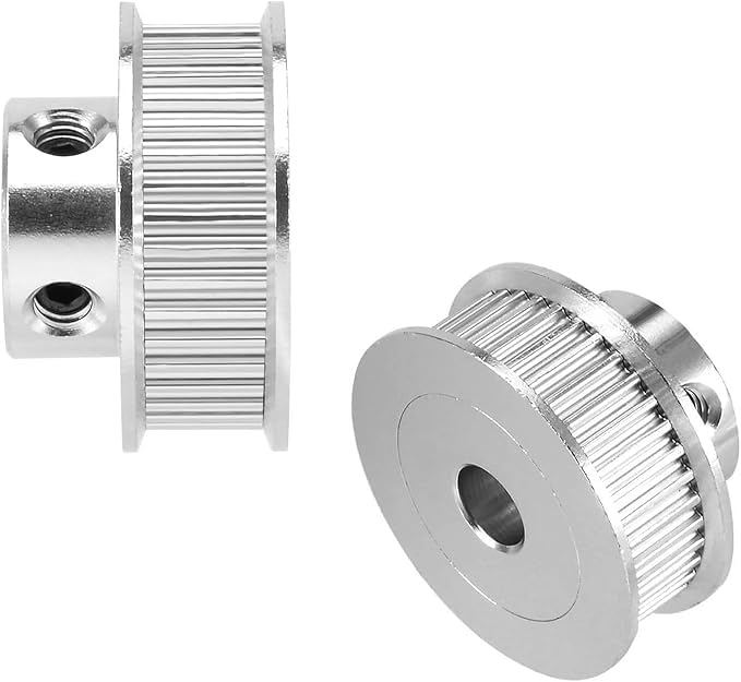 High Precision GT2 Timing Belt Pulley 40 Teeth 8mm Bore 6mm Width Flange Synchronous Wheel - Compatible with 3D Printers, CNC Machines & Robotics (Pack of 2) - Perfect for DIY Projects, Repairs & Motion Control Systems
