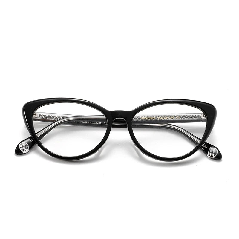 Aror Women's Full Rim Oval Cat Eye Acetate Eyeglasses 94861 - Stylish Retro Frames for Work, Reading & Fashion | Lightweight & Durable Glasses for Women