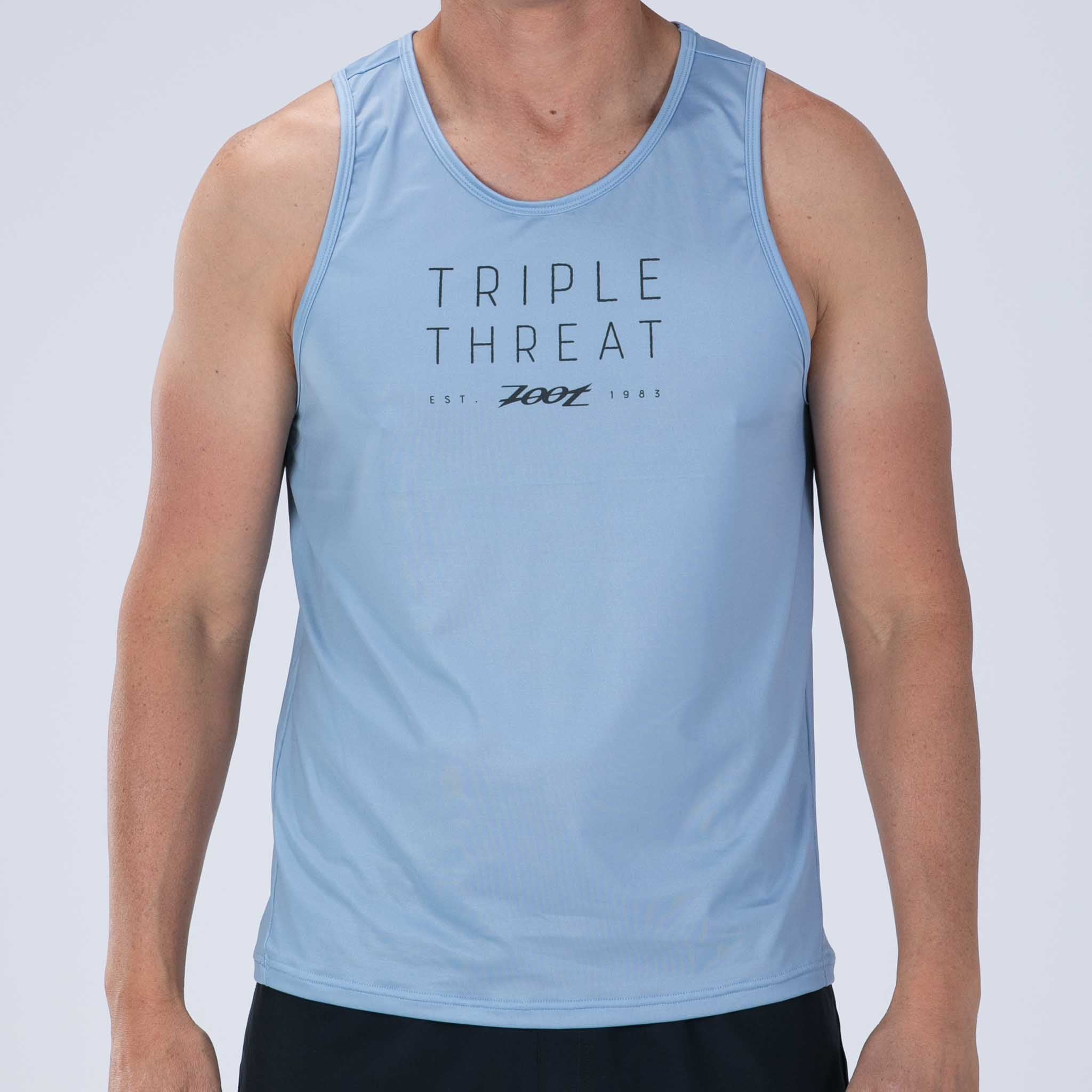 Men's Limited Edition Running Singlet - Triple Threat Performance Shirt for Sprinting, Training & Workouts