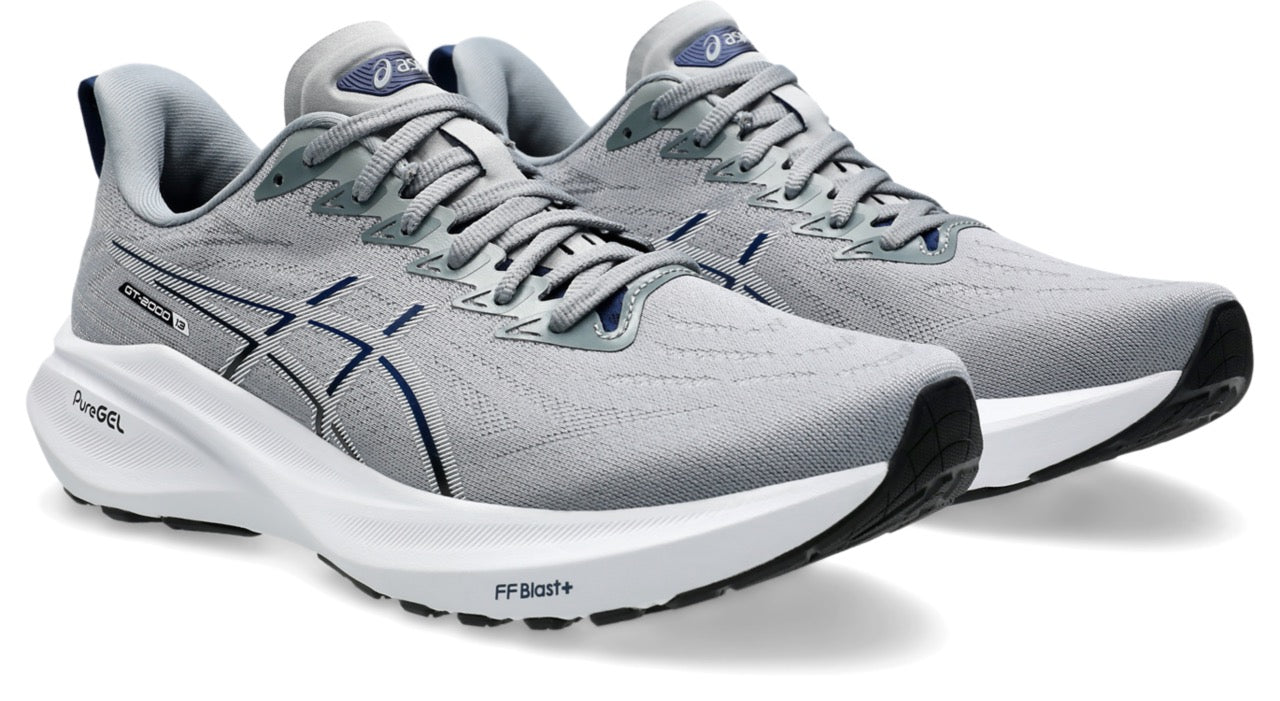 ASICS Men's GT 2000 13 Running Shoes Wide Width - Sheet Rock/White Color - Perfect for Marathon Training & Daily Jogging