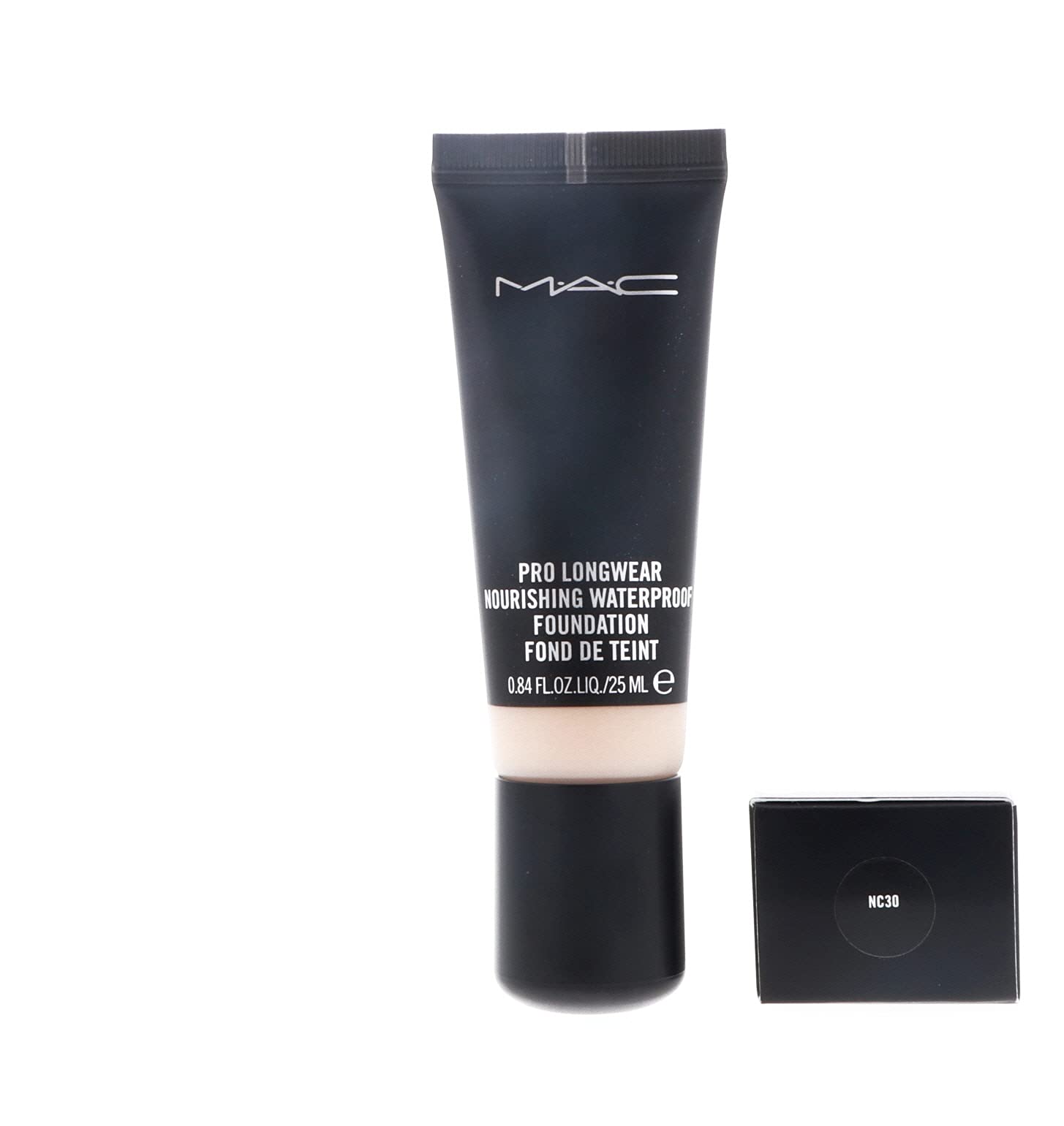 MAC Pro Longwear Foundation NC 30 - Waterproof, Oil-Free, 24-Hour Wear (0.84 Oz) - Full Coverage Makeup for All-Day Wear at Work, Parties & Special Events