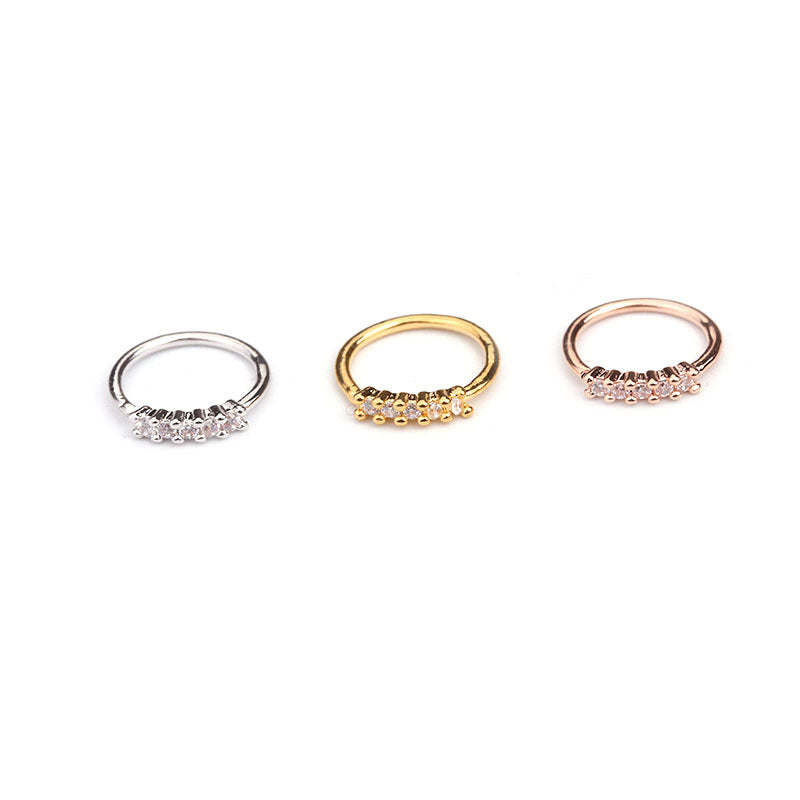 18K Gold 20G Minimalist Nose Hoop Ring with Flower Design - Dainty Nose Piercing Jewelry for Women | HSPJ1901 | Perfect for Everyday Wear, Parties & Special Occasions