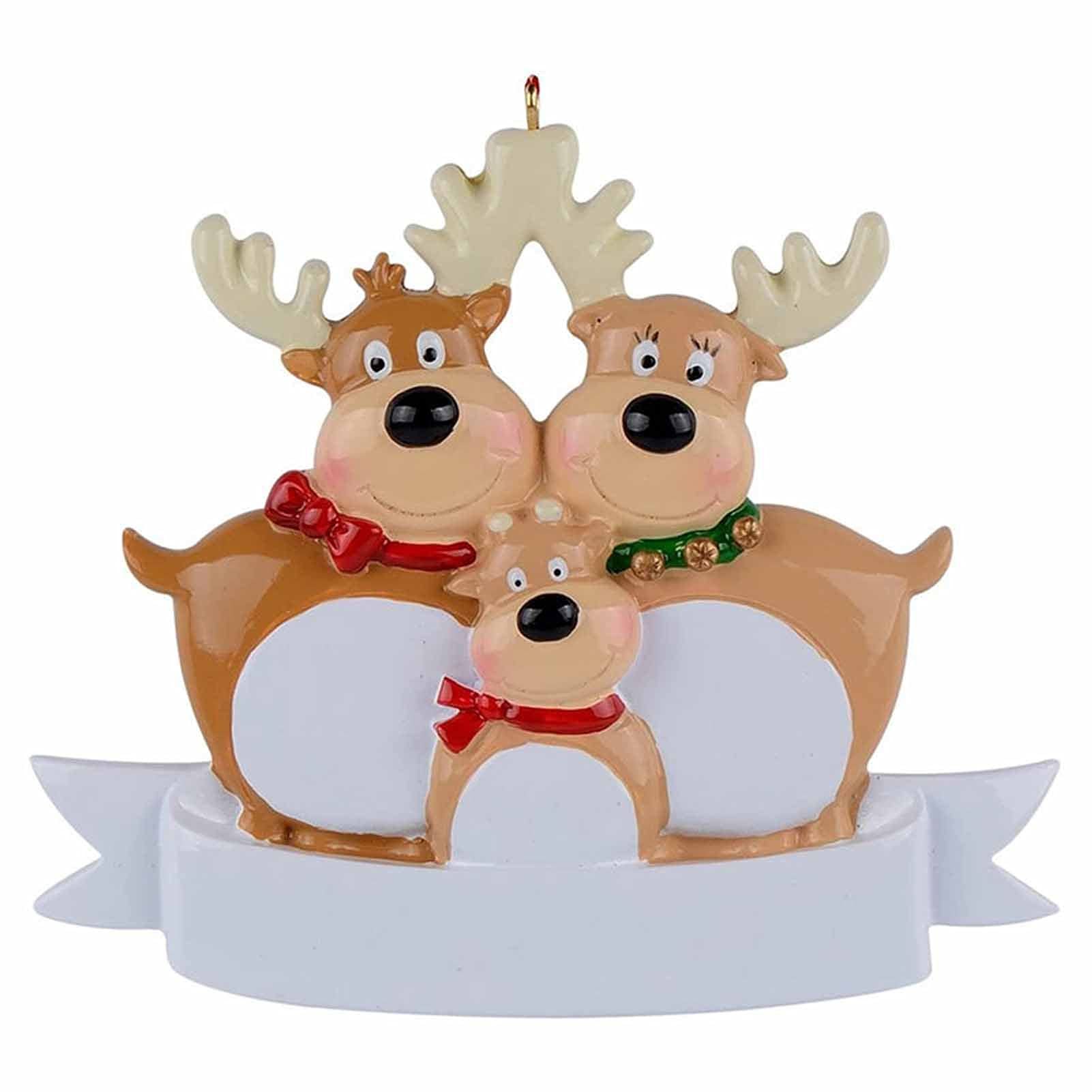 Creative Deer-Shaped Hanging Ornament - Elegant Christmas Resin Home Decor for Wall, Window & Tree - Perfect for Holiday, Living Room & Bedroom Decoration