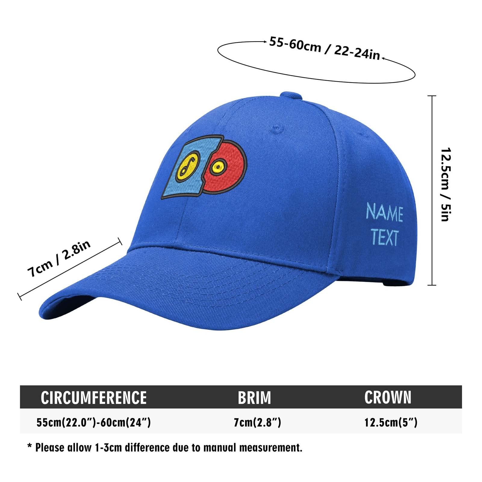 Custom Embroidered Baseball Cap - Personalized Text & Logo - Adjustable Size for Men & Women - Perfect for Sports, Outdoor Activities & Gifts