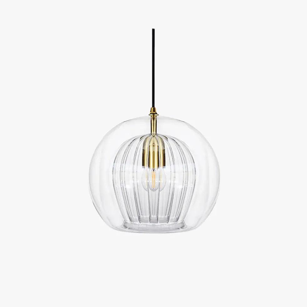 Modern Clear Glass Bubble Pendant Light for Dining Room - Elegant Hanging Chandelier for Kitchen Island, Breakfast Nook & Contemporary Home Decor