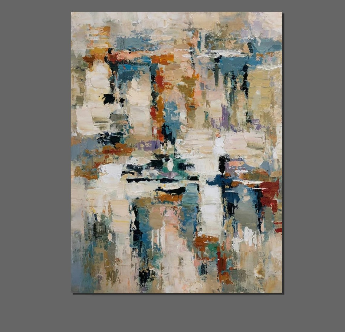 Hand Painted Canvas Wall Art - Modern Abstract Oil Painting for Living Room & Bedroom Decor - Palette Knife Artwork - Perfect for Home, Office & Gift Giving