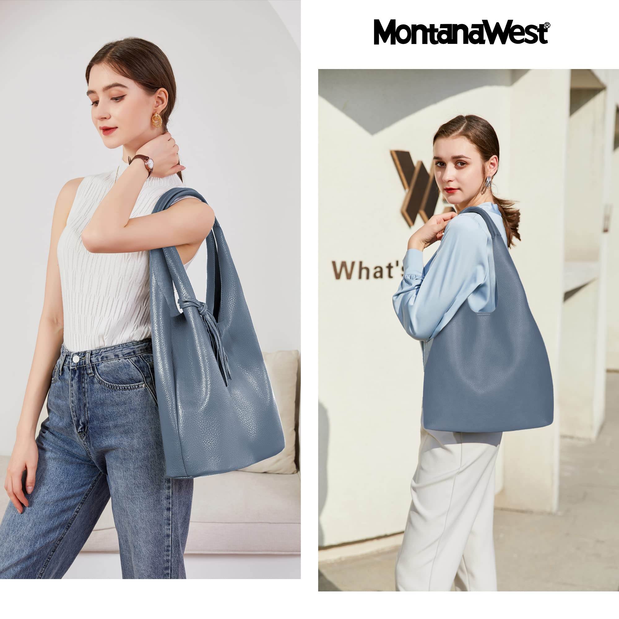 Montana West Women's Slouchy Hobo Bag - Soft Designer Shoulder Purse with Top Handle - Perfect for Work, Travel & Everyday Use