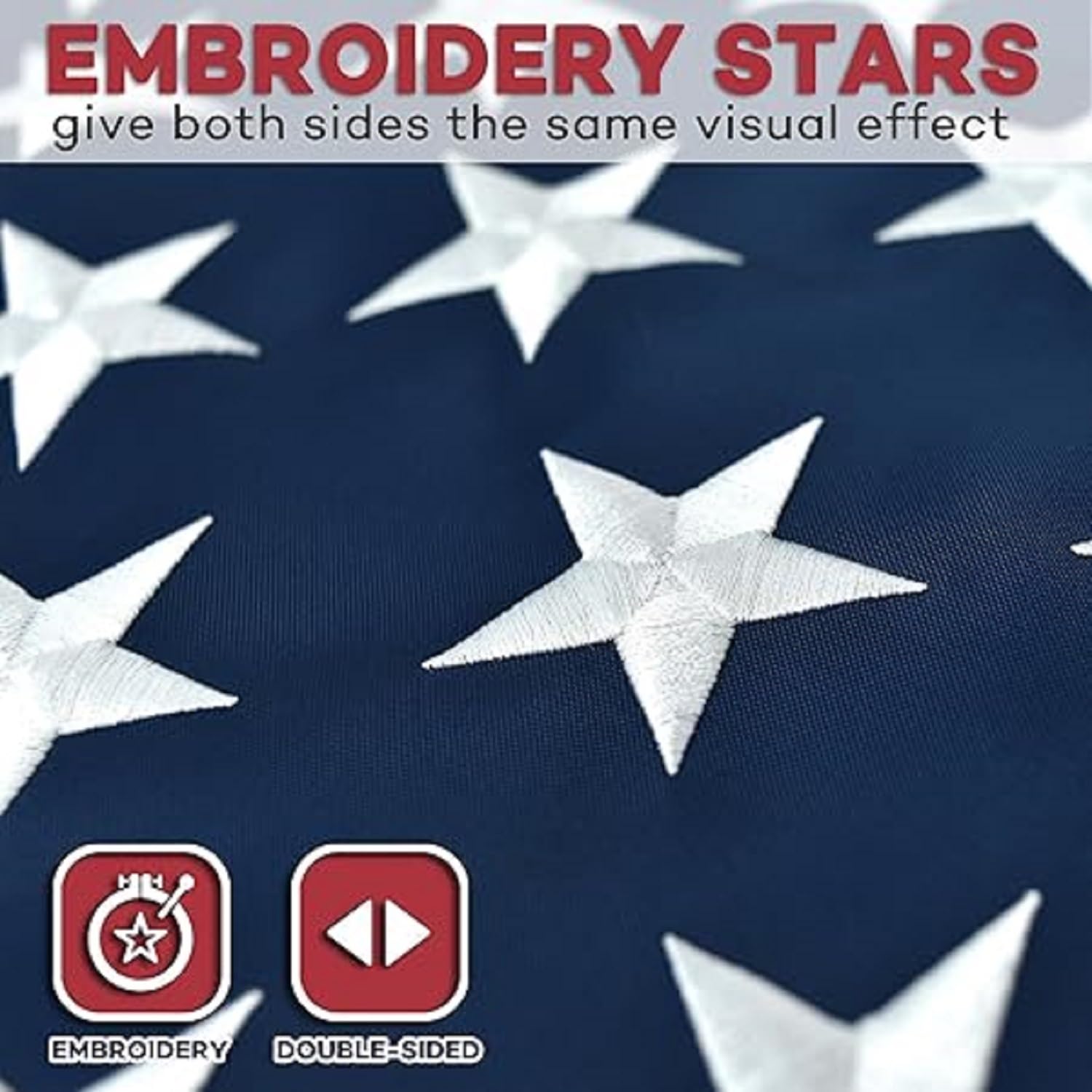 Premium Heavy Duty 12x18 Foot American Flag - 200 Denier Nylon, Embroidered Stars, Sewn Stripes, Brass Grommets for Outdoor Use | Perfect for Backyards, Parades & Patriotic Events
