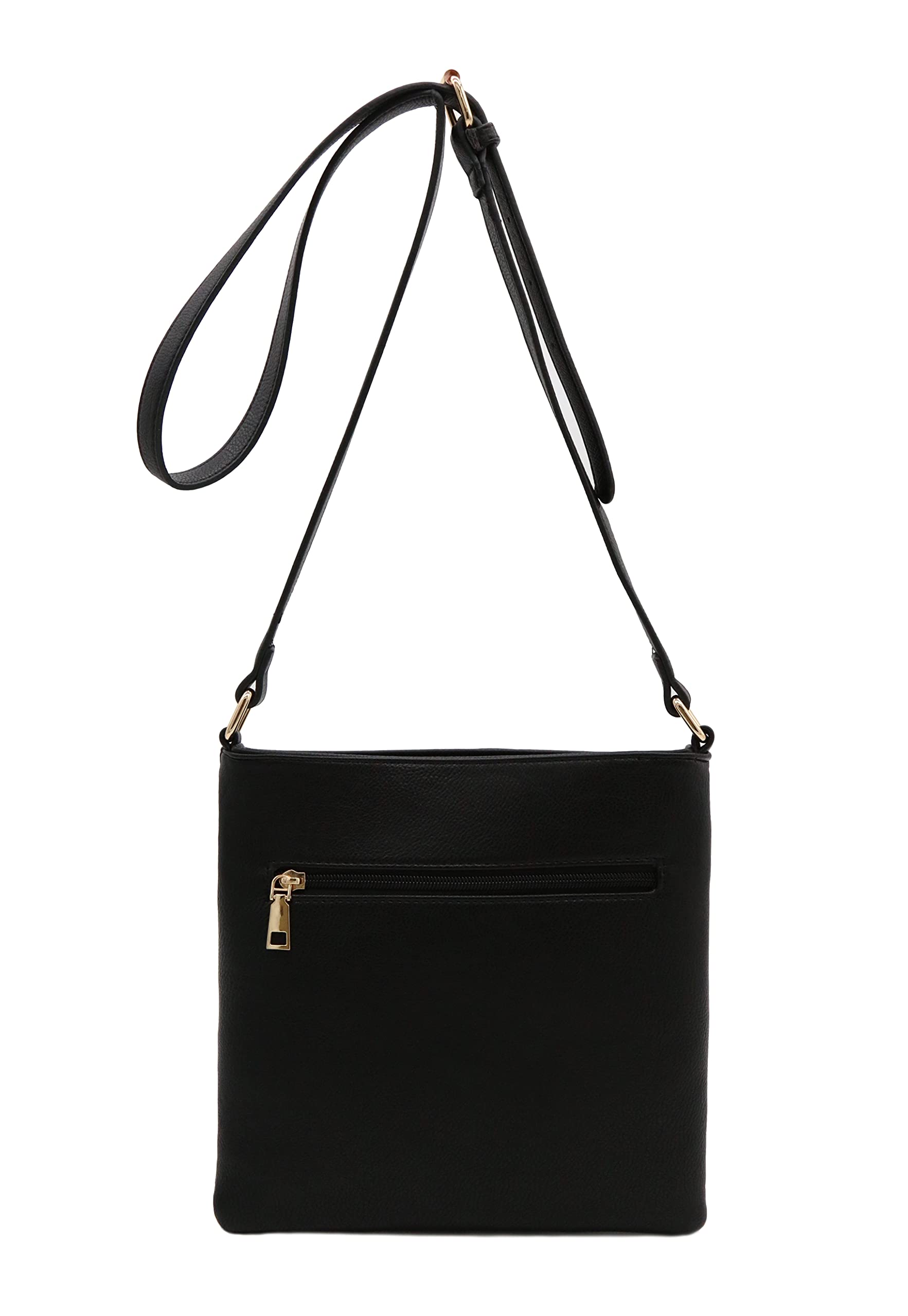 Stylish Medium Crossbody Bag for Women - Solid Color Modern Classic Purse with Gold Plate Hardware - Perfect for Work, Travel & Everyday Use