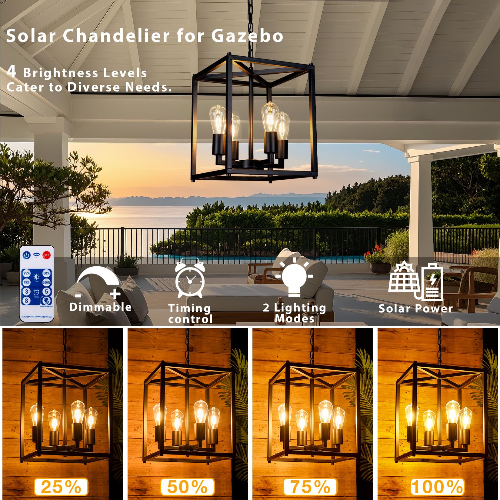 Solar Chandelier Outdoor - 14