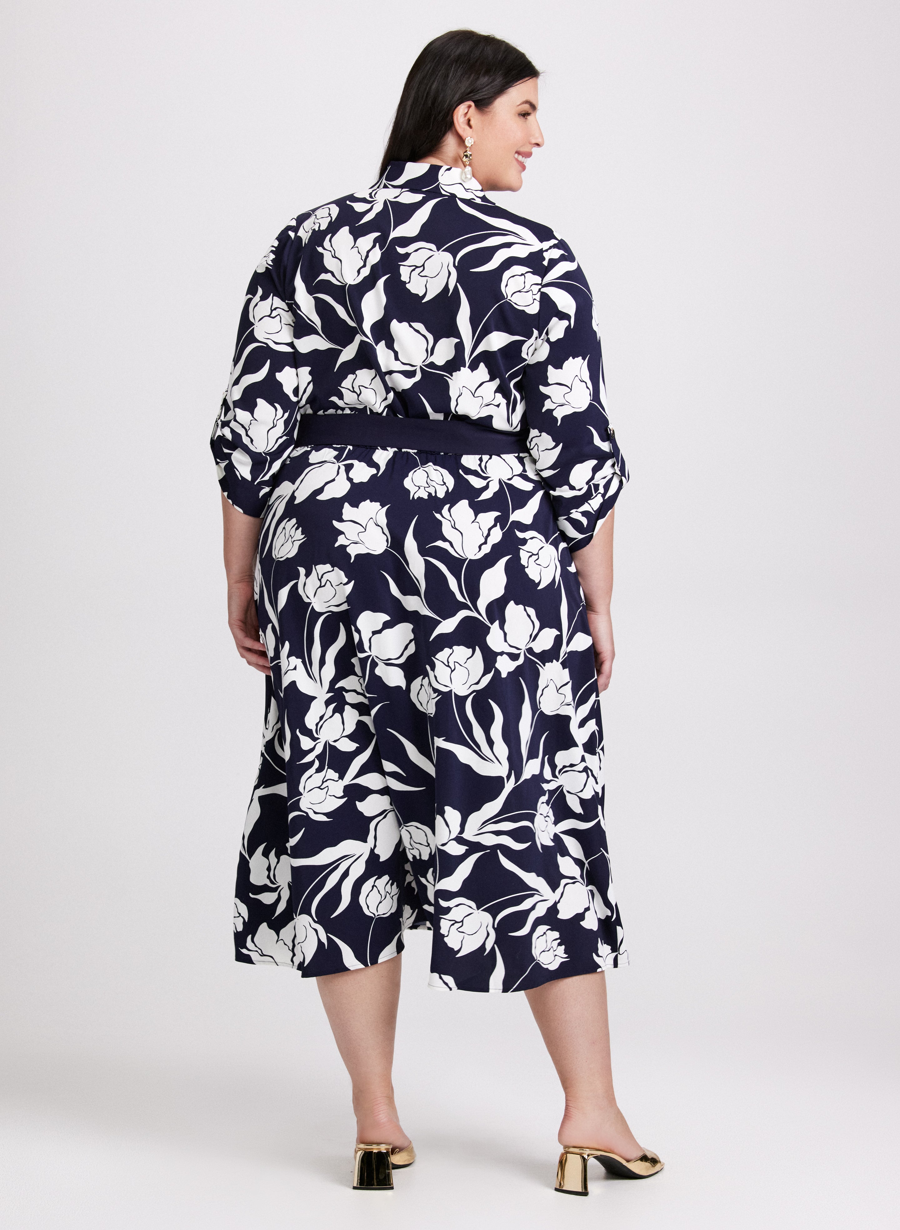 Floral Print Midi Dress for Women - Summer Boho Flowy Dress with Pockets - Perfect for Beach Vacation, Date Night & Outdoor Parties