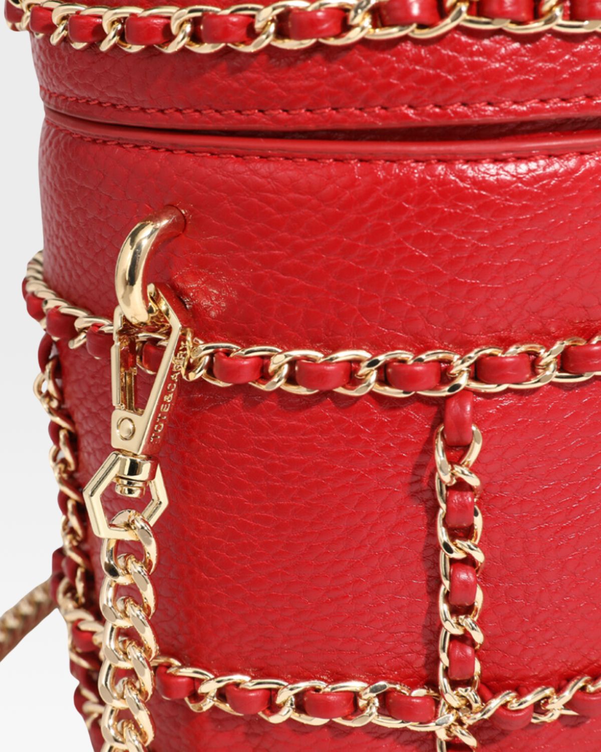 Stylish Red Leather Evening Mini Barrel Bag for Women - Perfect for Parties, Dates & Night Out Accessories