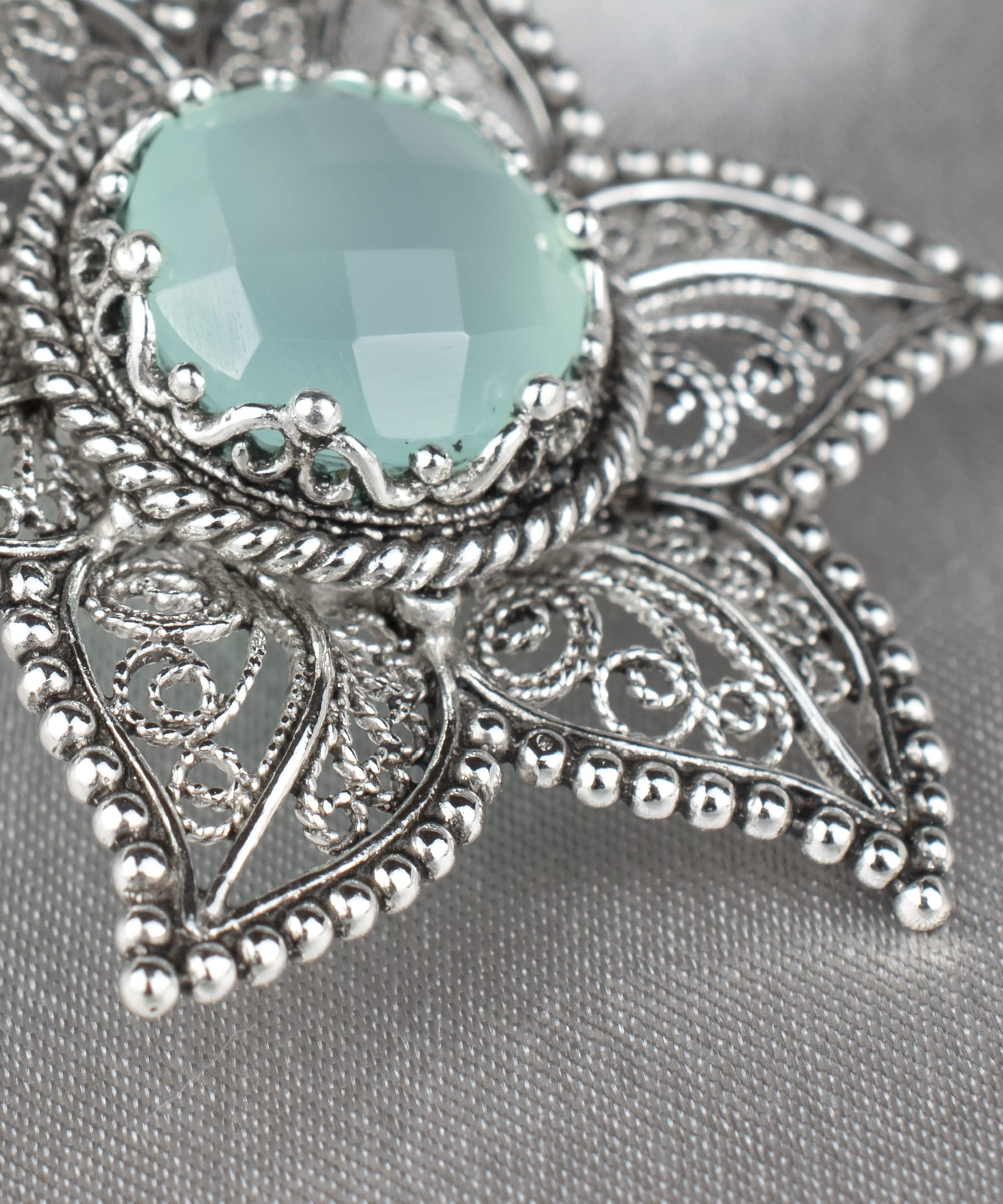 925 Sterling Silver Starfish Pendant Necklace for Women - 20